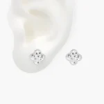 Broqueles Plata .925 Flor Trébol 0142