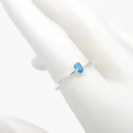 Anillo Plata .925 Piedra Azúl 259