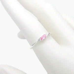 Anillo Plata .925 Piedra Rosa 261