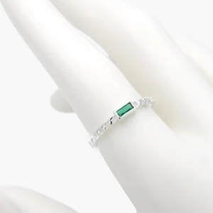 Anillo Plata .925 Piedra Verde 269