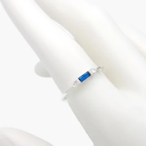 Anillo Plata .925 Piedra Azul 274
