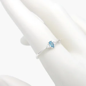 Anillo Plata .925 Piedra Azul Cielo 275