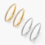 Arracadas Zirconias Blancas Acero Inoxidable 293