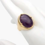 Anillo Piedra Acrílico Morada Acero Inoxidable 684 - 7