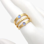 Anillo Piedra Acrílico Acero Inoxidable 442