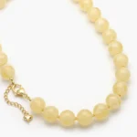 Collar Acrílico Resina Amarilla Chapa de Oro