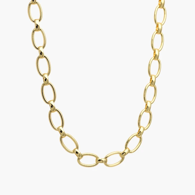 CD0720 Collar Eslabones Chapa de Oro 720 - Imagen 1