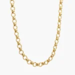 Collar Eslabones Chapa de Oro 721