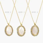Collar Virgen Madre Perla Chapa de Oro 460