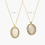 Collar Virgen Madre Perla Chapa de Oro 461