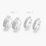Arracadas Zirconias Blancas Plata .925 138