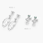Broqueles Plumas Serpientes Plata .925 243