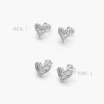 Broqueles Corazones Plata .925 255 - Modelo 1