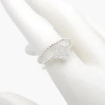 Anillo Doble Flor Trébol Zirconia Plata .925 Mod. 282 - 7
