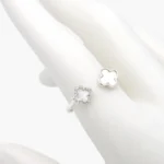 Anillo Doble Flor Trébol Plata .925 Mod. 285 - 6