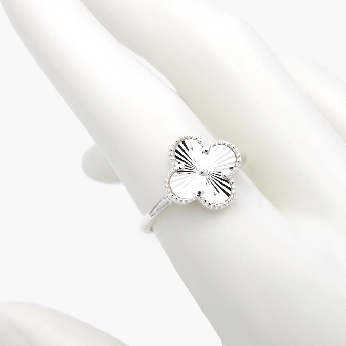 PB0286 Anillo Flor Trébol Plata .925 Mod. 286 - Imagen 1