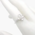 Anillo Flor Trébol Madre Perla Plata .925 Mod. 288
