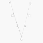 Collar Plata .925 Flores Trébol 0169