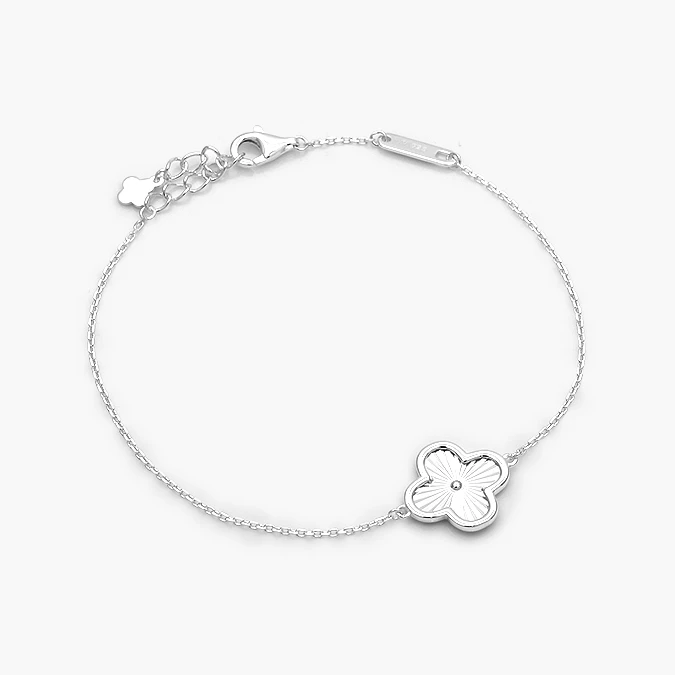 PP0135 Pulso Plata .925 Flores Trébol 0135 - Image 1