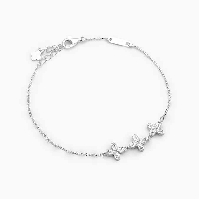 PP0148 Pulso Plata .925 Flores Tréboles 0148 - Image 1