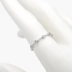 Anillo Zirconias Blancas Chapa de Rodio 686