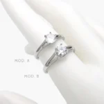 Anillo Zirconia Blanca Chapa de Rodio 687