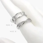 Anillo Chapa de Rodio 700 - Modelo A - 6