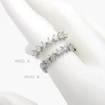 Anillo Churumbela Zirconia Blanca Chapa de Rodio 704 - Modelo A - 6