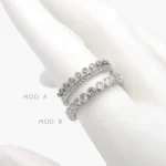 Anillo Churumbela Zirconia Chapa de Rodio 705