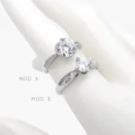 Anillo Zirconia Blanca Chapa de Rodio 709