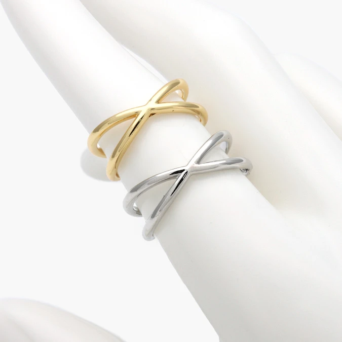 CTB1418 Anillo Ajustable Liso Sin Piedras Chapa de Oro/Rodio 1418 - Imagen 1