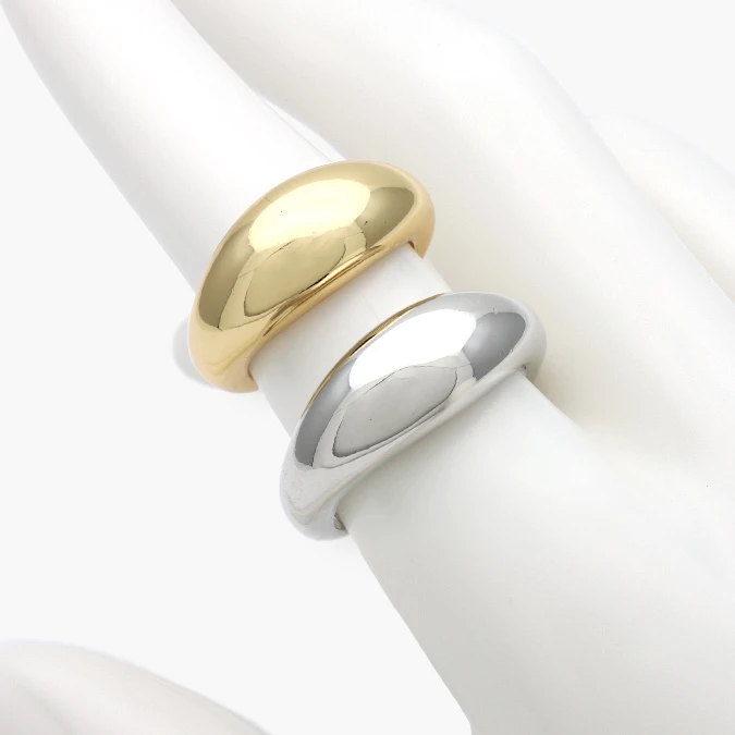 CTB1419 Anillo Chunky Chapa de Oro/Rodio 1419 - Imagen 1