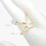 Anillo Ajustable Liso Chapa de Oro 1441