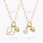 Collar Corazones Chapa de Oro 737 - Modelo 1