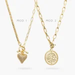 Collar Corazón Chapa de Oro 740 - Modelo 1