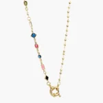 Collar Zirconias Colores Chapa de Oro 743