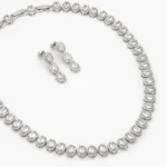 Juego Fiesta Zirconias Blancas Chapa de Rodio 192