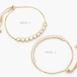 Pulso Ajustable Zirconias Blancas Chapa de Oro 882