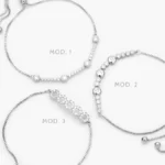 Pulso Ajustable Zirconias Blancas Chapa de Rodio 890 - Modelo 1