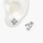 Broqueles Plata .925 Flor Trébol 0146