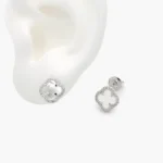 Broqueles Plata .925 Flor Trébol 0154