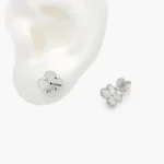 Broqueles Plata .925 Flor Trébol 0156