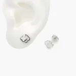 Broqueles Plata .925 Flor Trébol 0160