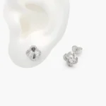 Broqueles Plata .925 Flor Trébol 0164