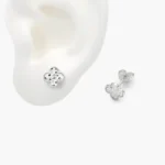 Broqueles Plata .925 Flor Trébol 0172