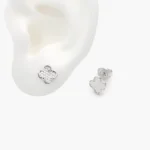 Broqueles Plata .925 Flor Trébol 0178